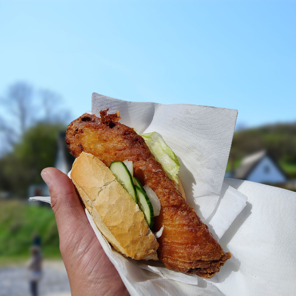Fischbrötchen auf der Halbinsel Wittow